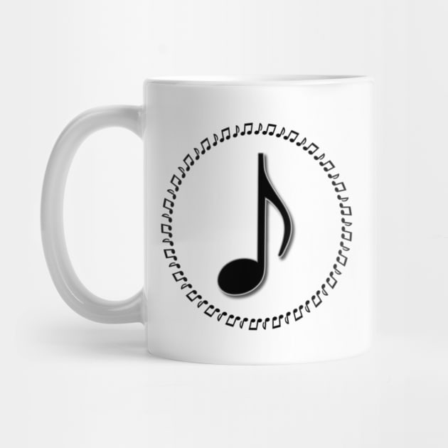 Eighth Note Music Design by WarriorWoman